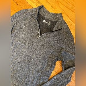 Zyia active fog performance quarter zip long sleeve pullover size small